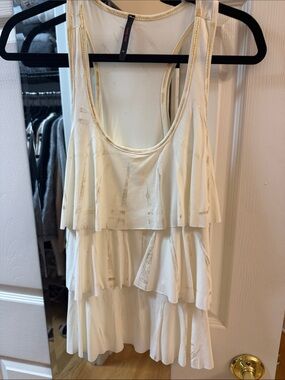 Ivory Tiered Ruffle Tank Top